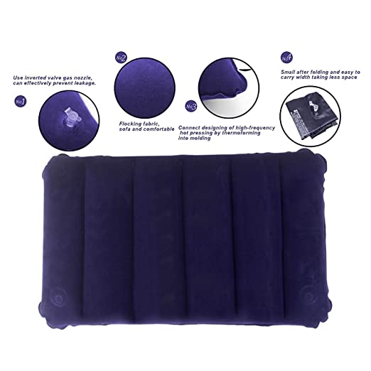 Air Inflammable Velvet Travel Pillow
