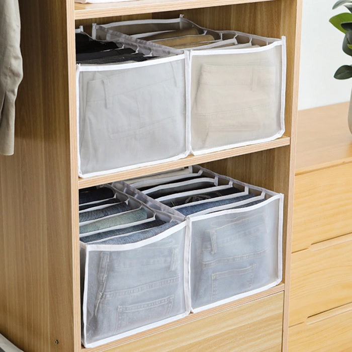 7 Compartment Transparent Clothes Storage Organiser
