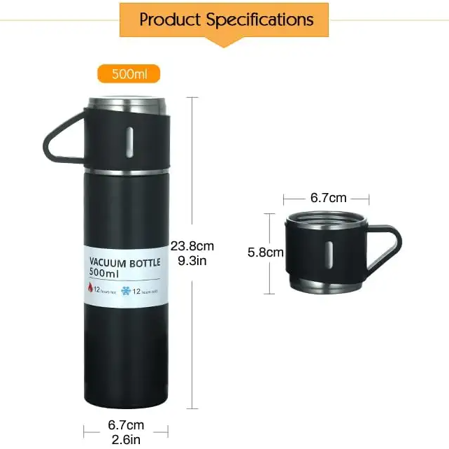 Stainless Steel Vacuum Flask Set 500ML