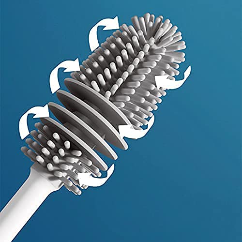 Pack of 3 Long Bottle Cleaning Brush for Washing Water Bottle, Narrow Neck Containers, Hydro Flask, Vacuum Sports Bottle, Vase and Glassware