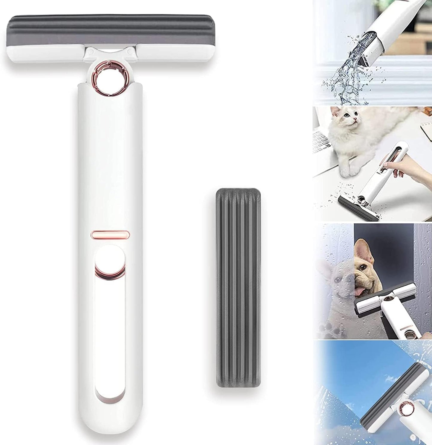 Mini Mop for Kitchen with Sponge Portable Mini Mop Self Squeeze Strong Absorbent Magic Wiper for Kitchen Small Wet & Dry Use for Bathroom Wall Glass Car Table Home Mini Mop.