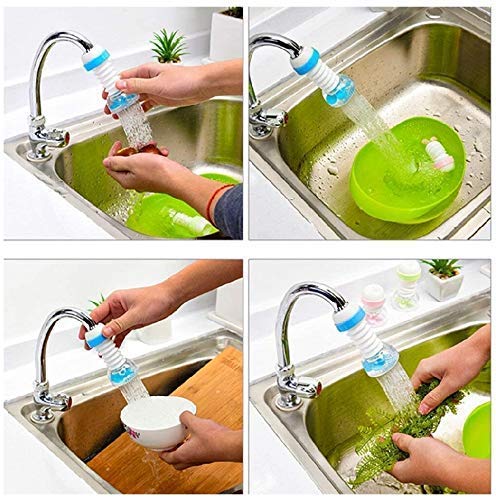 Pack of 2 Anti-Splash Expandable Head Nozzle Bathroom Tap Adjustable Splash Sprinkler Head Sprinkler Water Saving
