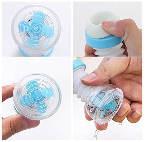 Pack of 2 Anti-Splash Expandable Head Nozzle Bathroom Tap Adjustable Splash Sprinkler Head Sprinkler Water Saving