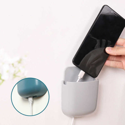 Pack of 2 Wall Mounted Mobile or Remote Holder Stand (Random Colors)