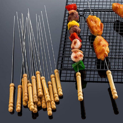 Steel 12 Pcs Barbeque Skewers Premium Quality /BBQ Sticks