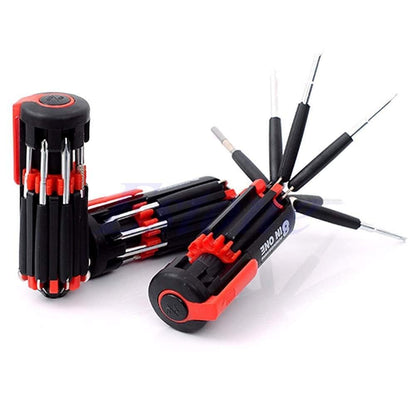 8in1 Screwdriver Set with 6 LED Lights, Portable Multifunctional 8-in-1 Screw Driver Tool Set Kit with Torch and Magnetic Heads for Mobile, Laptop Repairing & Household Work