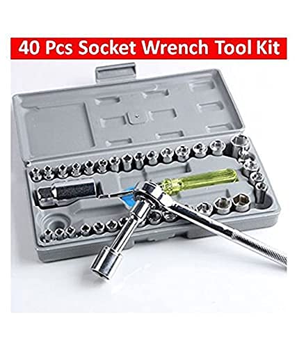 40pcs combination socket wrench set/ 40 in 1 Pcs Wrench Tool Screwdriver and Socket Kit Set