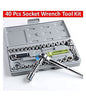40pcs combination socket wrench set/ 40 in 1 Pcs Wrench Tool Screwdriver and Socket Kit Set