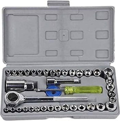 40pcs combination socket wrench set/ 40 in 1 Pcs Wrench Tool Screwdriver and Socket Kit Set