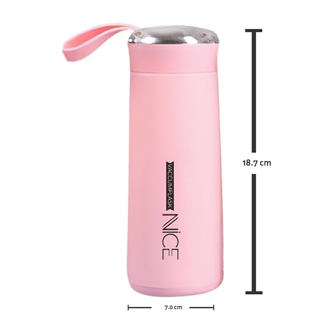 Pack of 2 Nice Water Bottle/Glass Water Bottle for Hot and Cold Drinks/Leak Proof & Durable/Glass Inner Liner with Silicone Plastic Shell Bottles
