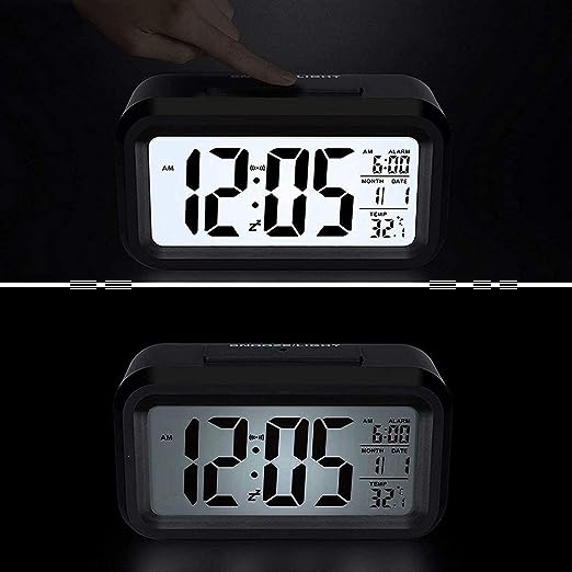 Back light control LCD alarm clock