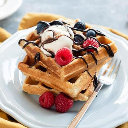 Lifelong Waffle Maker Machine for Home/750W Mini Waffle Cone Maker with Non Stick Coating and Cool Touch Handle/2 Belgian Waffles in Minutes(Black - LL105W)