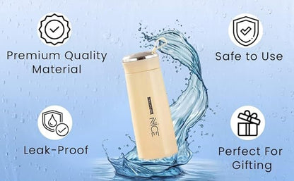 Pack of 2 Nice Water Bottle/Glass Water Bottle for Hot and Cold Drinks/Leak Proof & Durable/Glass Inner Liner with Silicone Plastic Shell Bottles