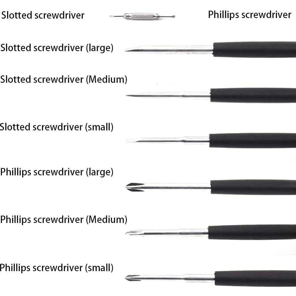 8in1 Screwdriver Set with 6 LED Lights, Portable Multifunctional 8-in-1 Screw Driver Tool Set Kit with Torch and Magnetic Heads for Mobile, Laptop Repairing & Household Work