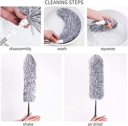 Flexible Duster For Fan Cleaning Mop With Long Rod