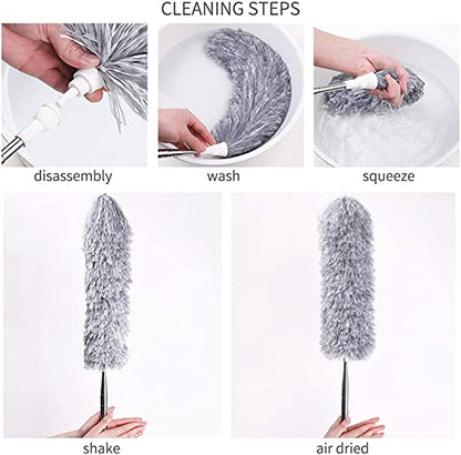 Flexible Duster For Fan Cleaning Mop With Long Rod