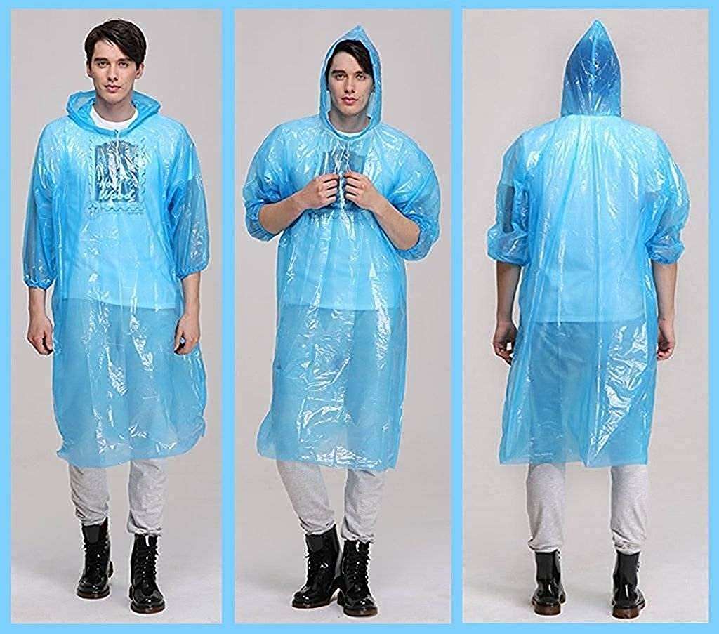 Disposable Pocket Size Easy to Carry Rain Coat- Pack of 3