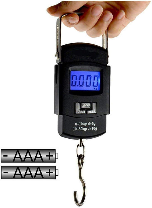 Electronic Portable Fishing Hook Type Digital LED Screen Luggage Weighing Scale, 50 kg/110 Lb