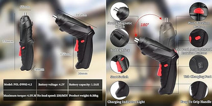 Electric Screwdriver/Cordless Drill Screwdriver Bits Set/Electric Portable Drill Driver Machine