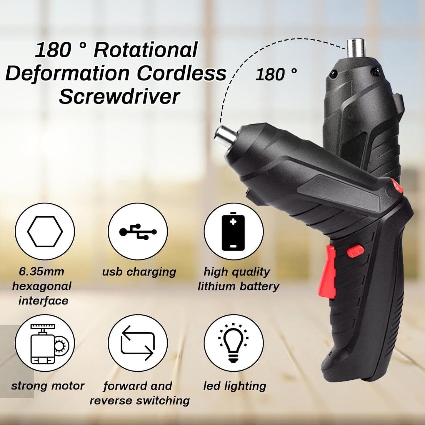 Electric Screwdriver/Cordless Drill Screwdriver Bits Set/Electric Portable Drill Driver Machine