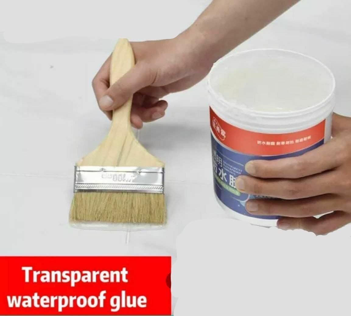 Transparent Waterproof Glue for Roof Leakage Crack Seal Glue 300gm, Crack Seal Agent Roof Water Leakage Solution Transparent Glue Waterproofing (A1 300G)