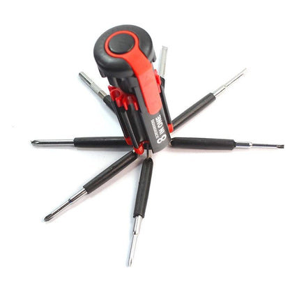 8in1 Screwdriver Set with 6 LED Lights, Portable Multifunctional 8-in-1 Screw Driver Tool Set Kit with Torch and Magnetic Heads for Mobile, Laptop Repairing & Household Work