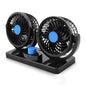 Mitchell 12V DC Electric Car Fan for Dashboard, Double Head Cooling Electric Fan, 360 Degree Rotatable Small Fan for Car with 2 Speed Control, ABS Plastic, Dashboard Fan