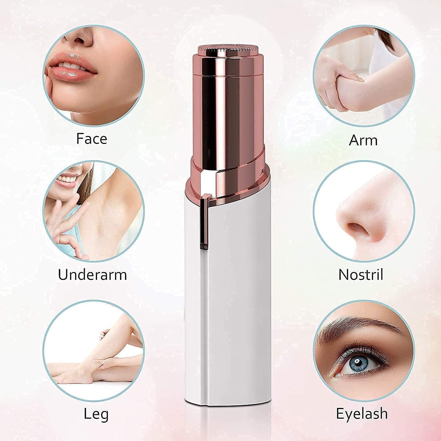 Facial epilator hair removal machine for women - face, chin, cheek, eyebrow, upper lip hair remover for women, usb rechargeable epilator machine (White)