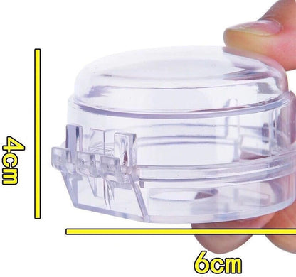 Gas Stove Knob Covers for Child Safety Clear Lock Protector Oven Knobs with Strong Adhesive Toddler Protection Safety, Baby Proof Locks Universal Home Kitchen(Pack of 2)