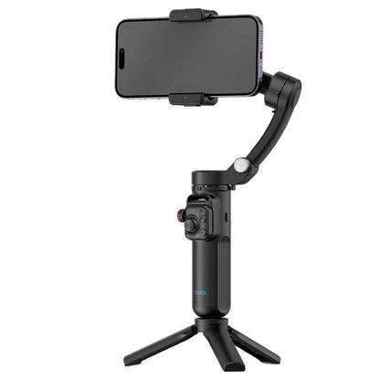 TOK_QI M02 3-Axis Handheld Gimbal Stabilizer Cell Phone Selfie Tripod with Detachable Remote for iPhone Android Smartphone, Black (M02)