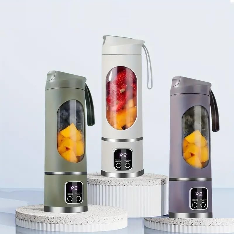Portable Juicer Mixer Blender for Juices, Smoothies, Cold Coffee, Rechargeable 10 Blades Bottle Juicer Smoothie Maker, Fruits Mixer Grinder for Home, Office, Gym, Travel, 450ML