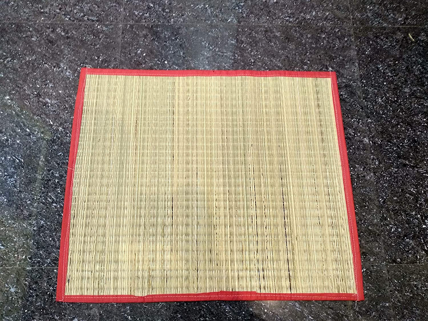 Striped Modern Mat (Ivory, Korai Grass, 2 x 1.5 Feet) pack of 2