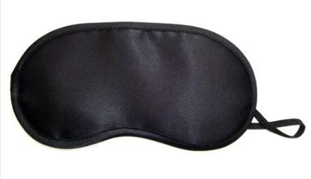 Pack of 2 Soft BLACK WITHOUT Gel Sleeping Eye Mask