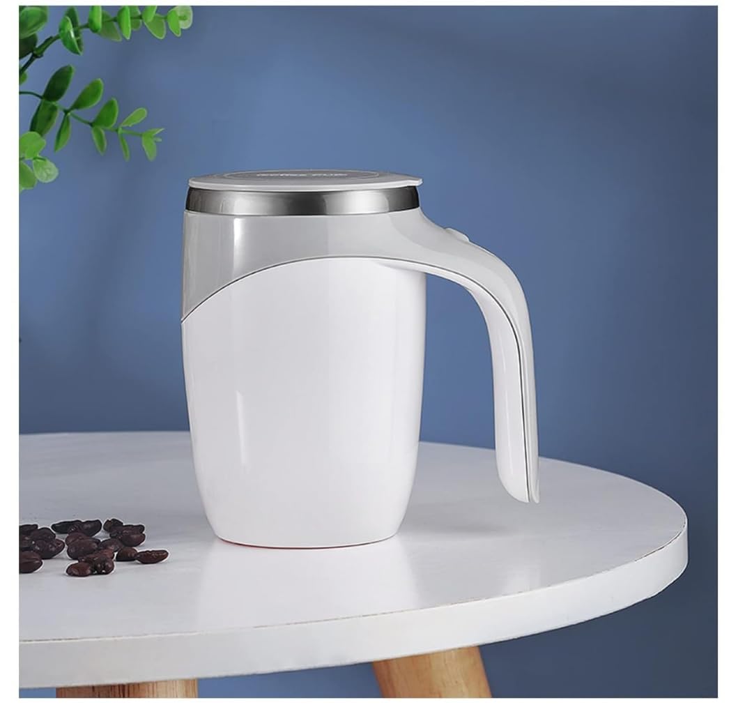Self Stirring Magnetic Coffee Mug | Automatic Self Stirring Coffee Mug with Stainless Steel Inner | Automatic Stirring Mug for Coffee, Milk, Cocoa & Drinks