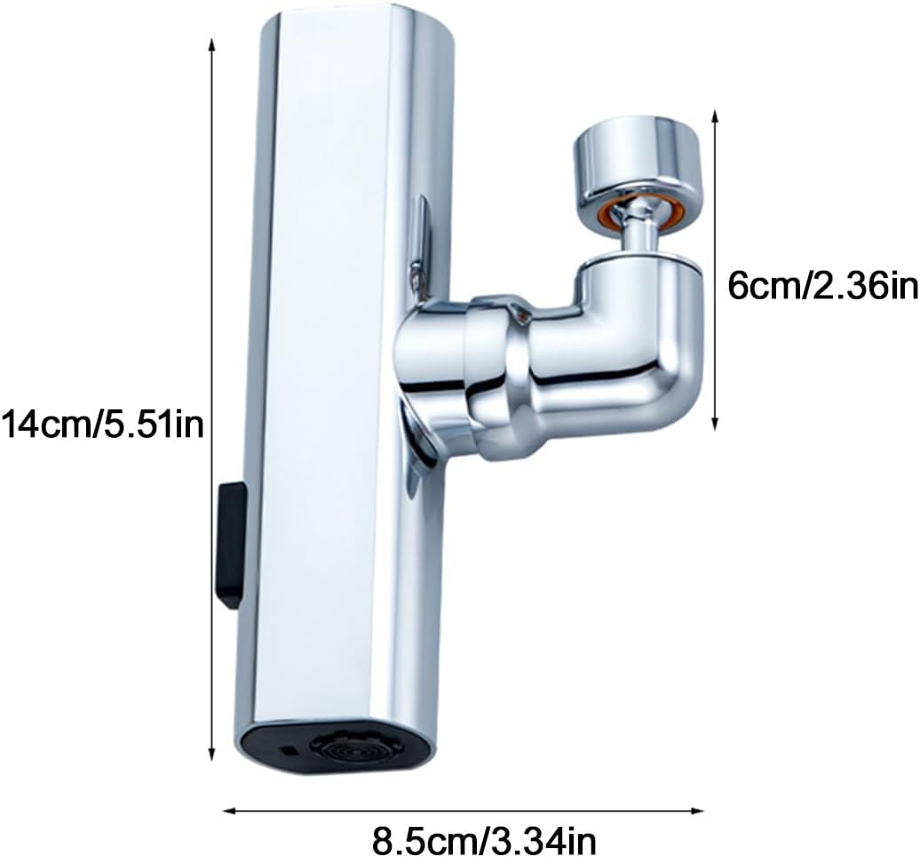 Faucet Shower, Water Saving, Sprayer, Foam, 360 Degree Rotation, Neck Tip, Pressure Increasing Shower Faucet, 3 Types of Water Flow Switching, Rainfall Type Shower, Pure Copper Plating, Shockproof,