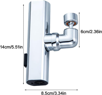 Faucet Shower, Water Saving, Sprayer, Foam, 360 Degree Rotation, Neck Tip, Pressure Increasing Shower Faucet, 3 Types of Water Flow Switching, Rainfall Type Shower, Pure Copper Plating, Shockproof,