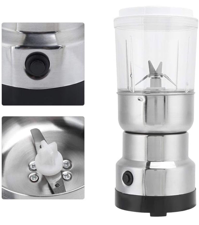 NIMA Electric Coffee, hurbs and Spice Grinder, Stainless Steel, Removable Chamber, 2-in-1 Multifunction