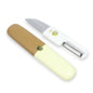 2 in 1 Stainless Steel Peeler with Knife, Lightweight and Travel Friendly, Compact and Portable, Dual or multipurpose, vegetables and fruits peeler cutter, Knife and Peeler set with case cover