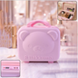 3-Digit Number Lock Kids Bear-Shaped Hard Shell Storage Carry Case with Handle
