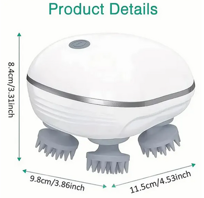 Electric Head, Scalp Massager | Advance Red Light Therapy for Boost Hair Growth, Hair Fall Control, Scalp Therapy | 3 Speed Mode Scalp Massager - (Pack of 1 - Color May Vary)