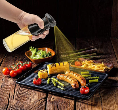 Oil Sprayer for Cooking, 210ml Glass Oil Dispenser Bottle Spray Mister, Refillable Food Grade Oil Vinegar Spritzer Sprayer Bottles for Kitchen.