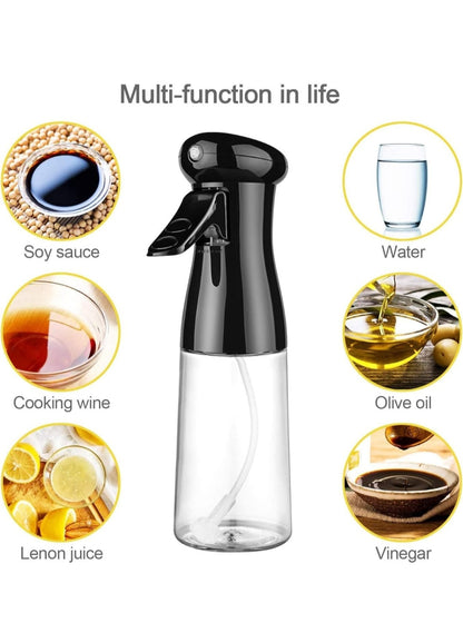 Oil Sprayer for Cooking, 210ml Glass Oil Dispenser Bottle Spray Mister, Refillable Food Grade Oil Vinegar Spritzer Sprayer Bottles for Kitchen.
