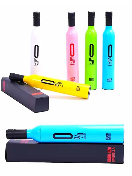 Bottle Shape Foldable Umbrella with Case – Compact Manual Portable Umbrella for Women, Men, and Kids