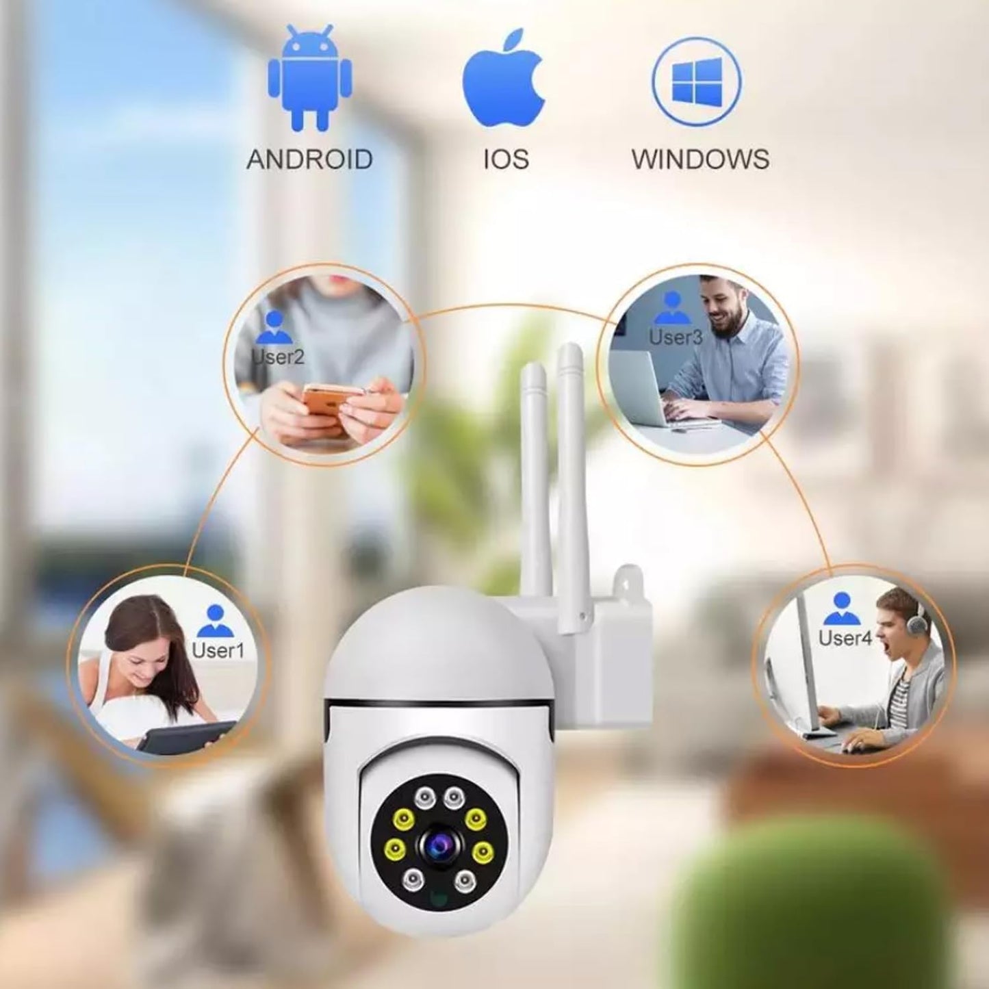 1080p V380 Pro App 360 Degree Watch Live Streaming | Smart Wi-fi Wireless CCTV Security Camera Light Vision, Remote Indoor Mini Dome