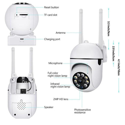 1080p V380 Pro App 360 Degree Watch Live Streaming | Smart Wi-fi Wireless CCTV Security Camera Light Vision, Remote Indoor Mini Dome