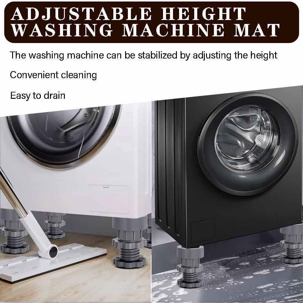 Dryer Anti Vibration Pads, Refrigerator Stand, Washing Machine Stand, Height Adjustment Stand, Fridge Stand & Furniture Base Stand (Pack of 4)