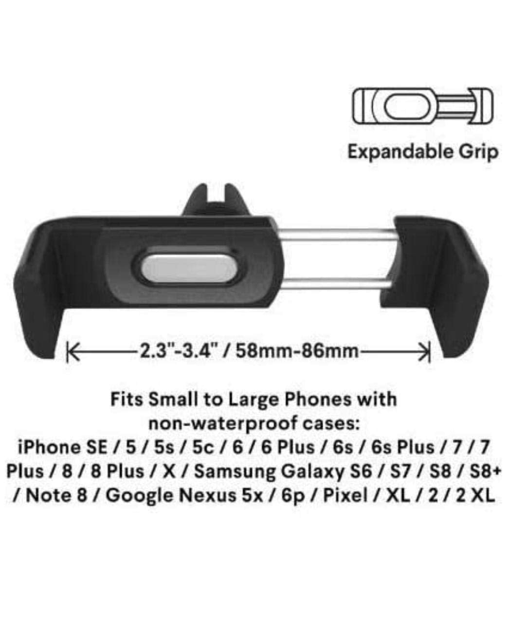 Car AC Vent Universal Dashboard Mobile Holder with 360 Rotating Mount for Better Navigation and Performing Smartphone Tasks (Black)