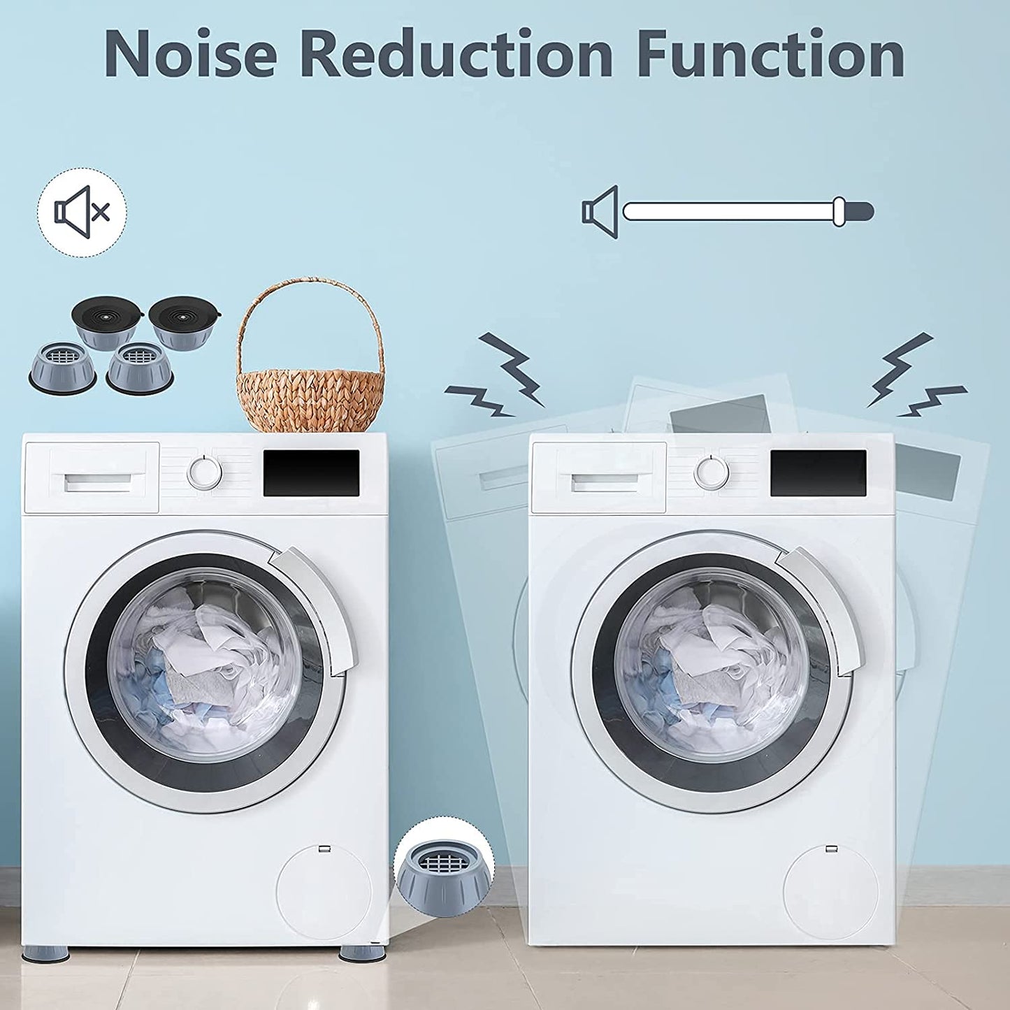 Anti Vibration Pads with Suction Cup Fee (Set of 4 PCS)