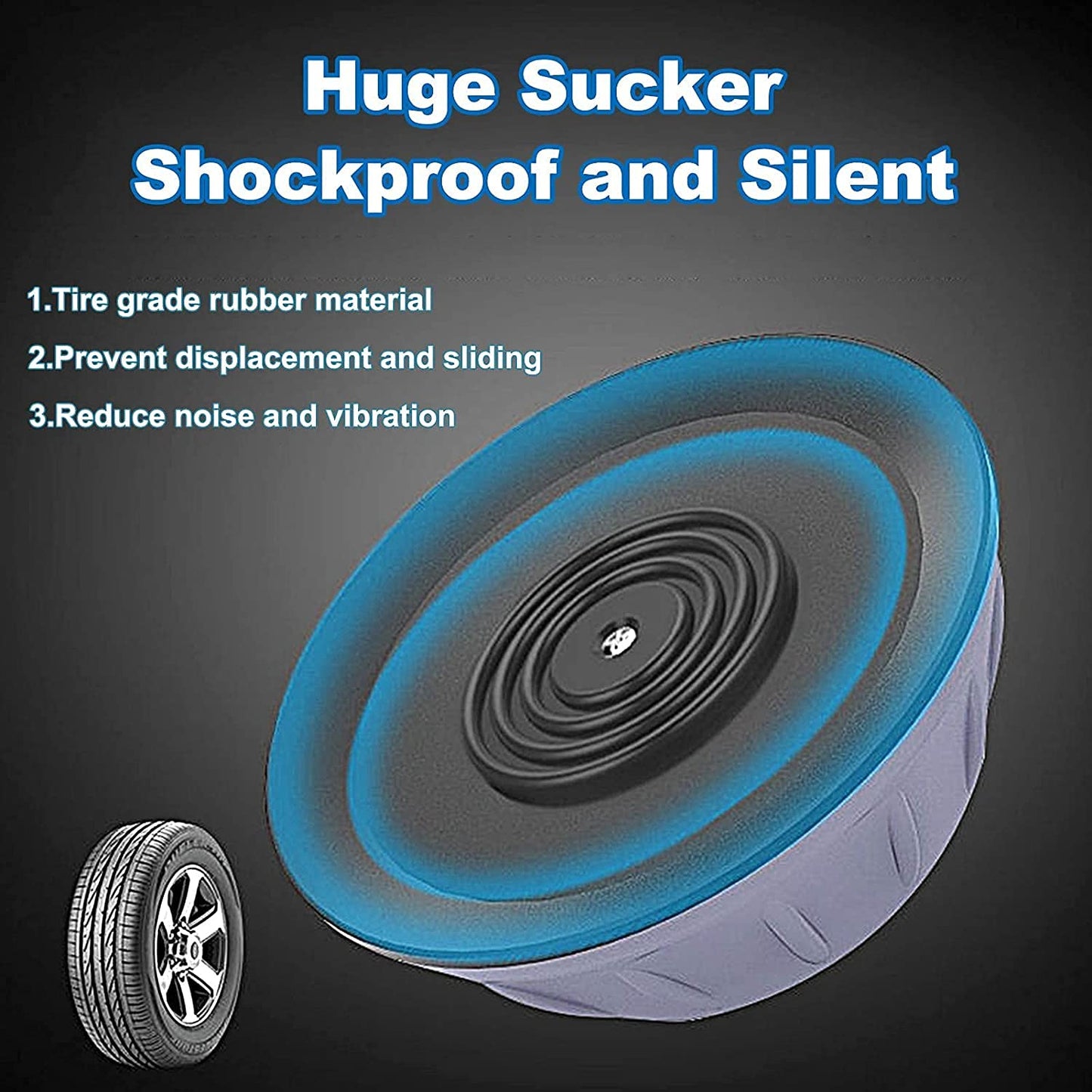 Anti Vibration Pads with Suction Cup Fee (Set of 4 PCS)