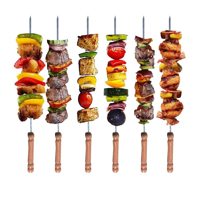 Steel 12 Pcs Barbeque Skewers Premium Quality /BBQ Sticks